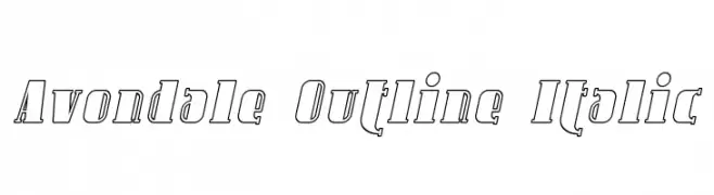 Avondale Outline Italic  Free Fonts Download