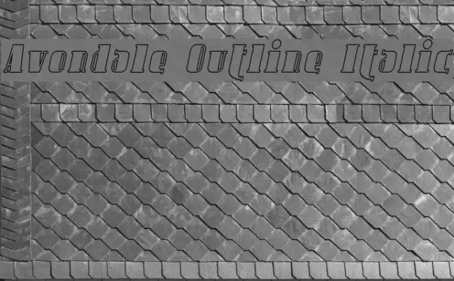 Avondale Outline Italic Example 1