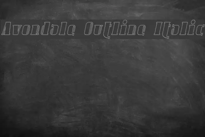 Avondale Outline Italic Example 2