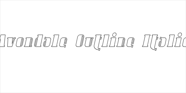 Avondale Outline Italic Logo