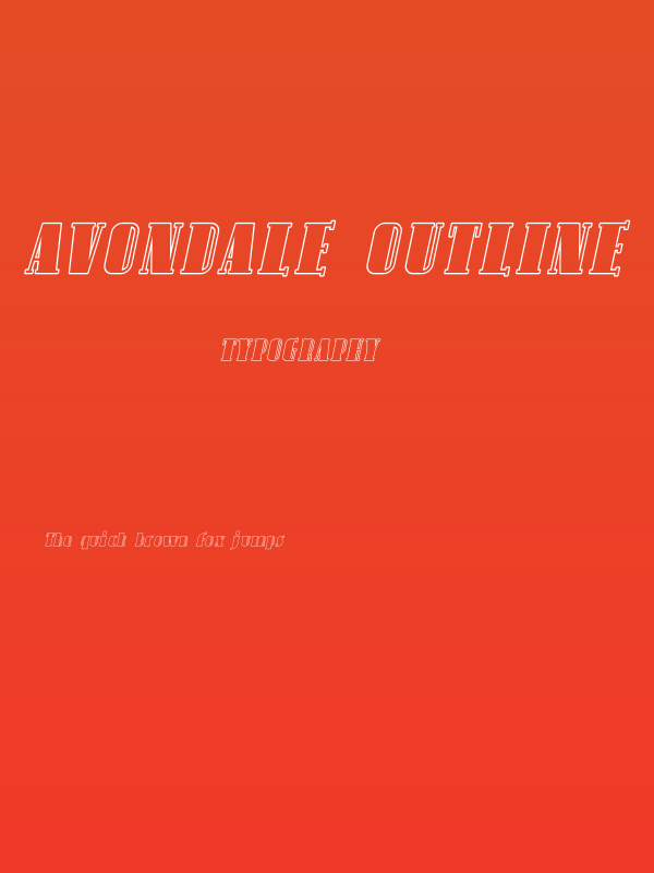 Avondale Outline Italic Poster