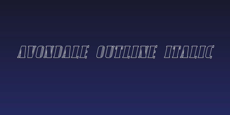 Avondale Outline Italic Social Header