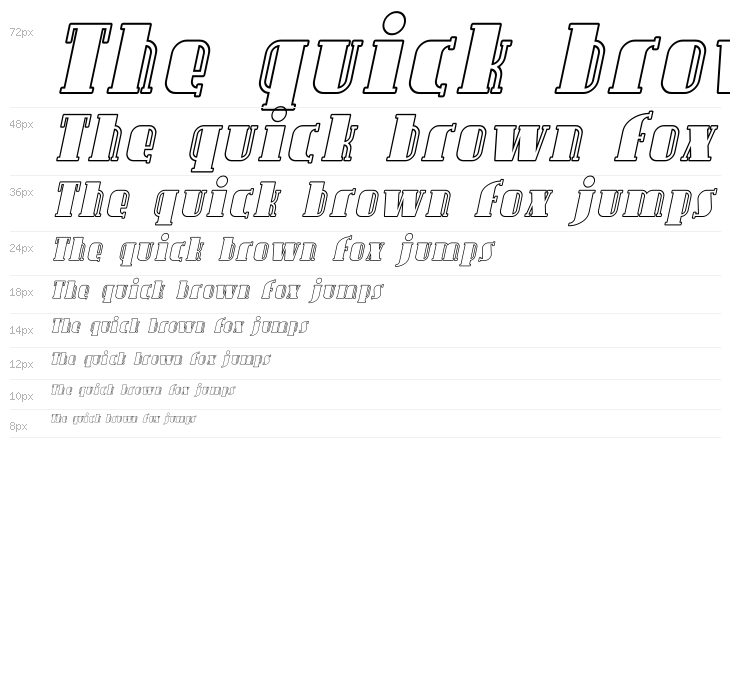 Avondale Outline Italic Waterfall