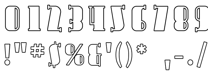 Avondale Outline Font OTHER CHARS