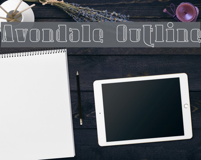 Avondale Outline Font examples