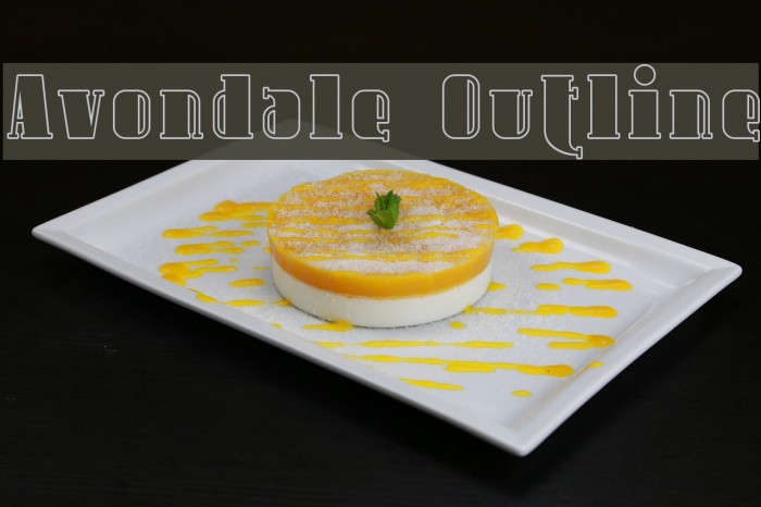 Avondale Outline Font examples