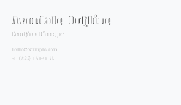 Avondale Outline Business Card