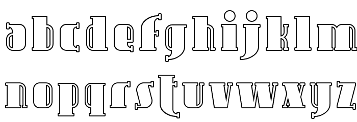 Avondale Outline Font LOWERCASE
