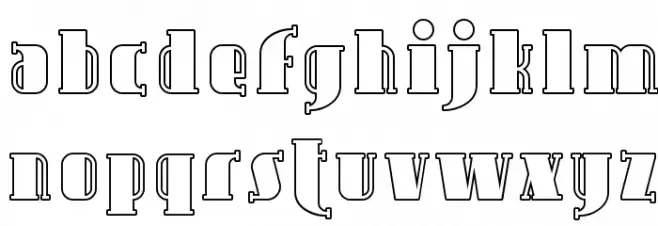 Avondale Outline Font Litere mici
