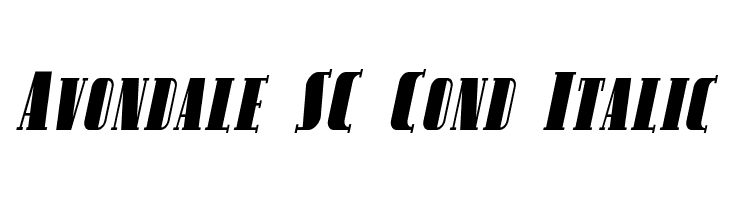 Avondale SC Cond Italic  Free Fonts Download