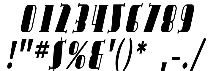 Avondale SC Cond Italic Font OTHER CHARS