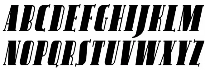 Avondale SC Cond Italic 字体 大写
