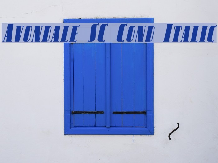 Avondale SC Cond Italic Font examples