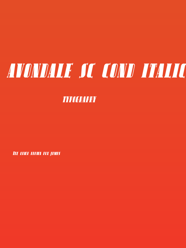 Avondale SC Cond Italic Poster