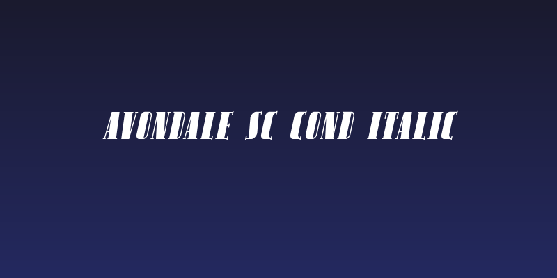 Avondale SC Cond Italic Social Header