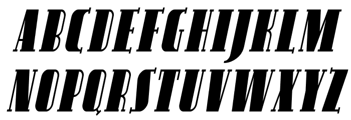 Avondale SC Cond Italic Font LOWERCASE