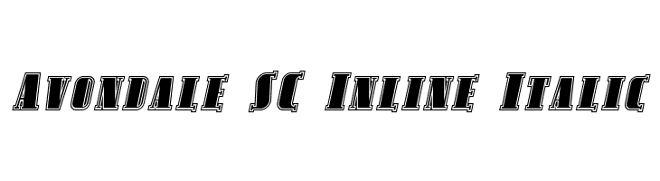 Avondale SC Inline Italic  les polices de caractères gratuit tlcharger