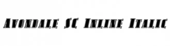 Avondale SC Inline Italic  Fuentes Gratis Descargar