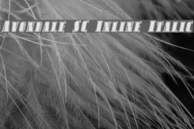 Avondale SC Inline Italic Schriftart examples