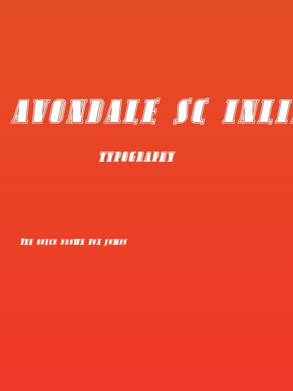 Avondale SC Inline Italic Poster