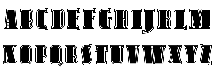 Avondale SC Inline Font LOWERCASE