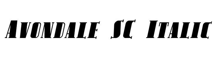 Avondale SC Italic  Frei Schriftart Herunterladen