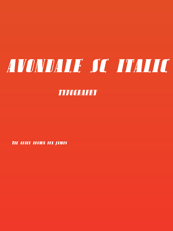 Avondale SC Italic Poster