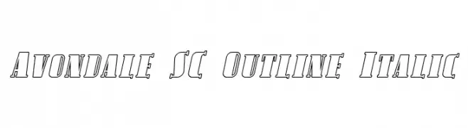 Avondale SC Outline Italic  Descarca Fonturi Gratis