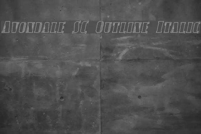 Avondale SC Outline Italic Fonte examples