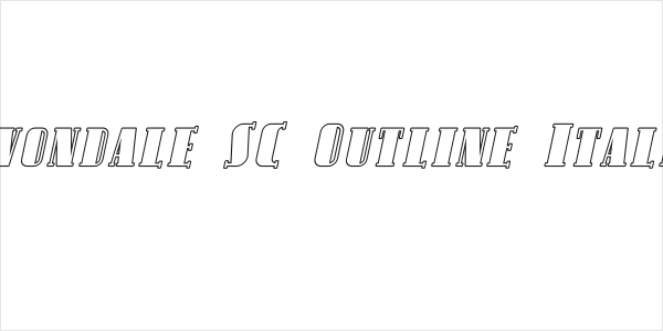 Avondale SC Outline Italic Logo