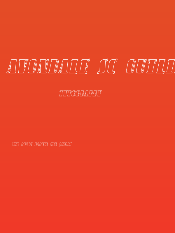 Avondale SC Outline Italic Poster