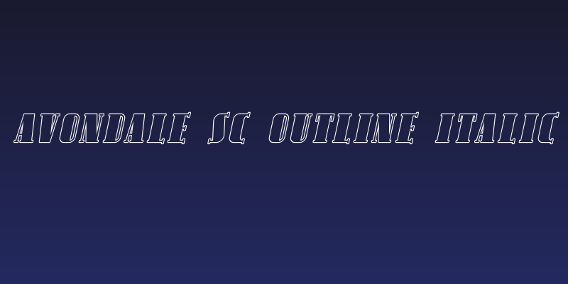Avondale SC Outline Italic Social Header