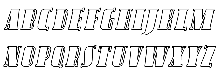 Avondale SC Outline Italic Fonte MINÚSCULAS