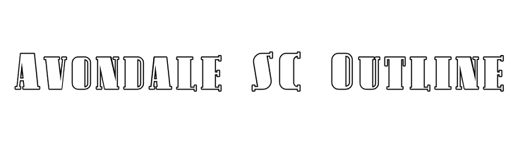 Avondale SC Outline  Скачать бесплатные шрифты