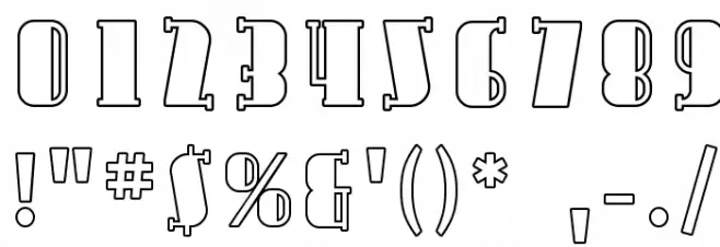 Avondale SC Outline Font OTHER CHARS