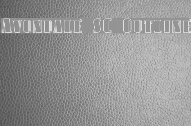 Avondale SC Outline Font examples