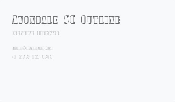 Avondale SC Outline Business Card