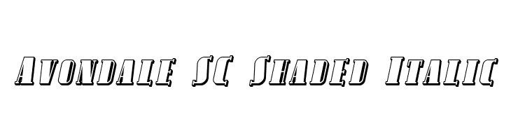 Avondale SC Shaded Italic फ़ॉन्ट