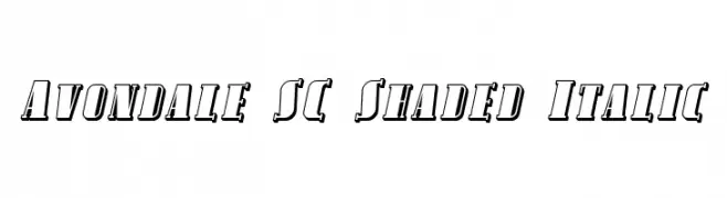 Avondale SC Shaded Italic  Fuentes Gratis Descargar