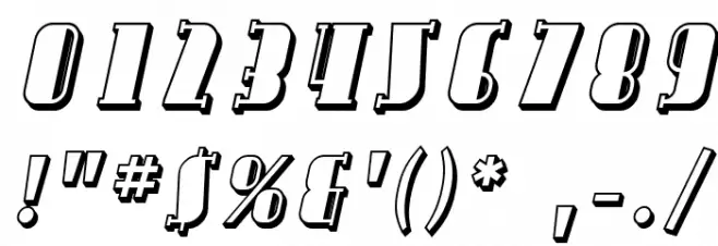 Avondale SC Shaded Italic フォント その他の文字