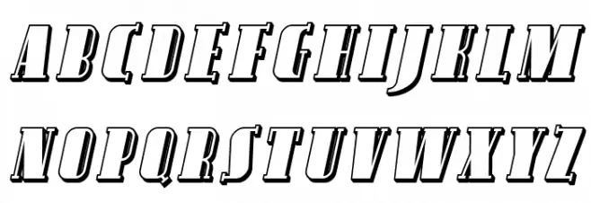 Avondale SC Shaded Italic Fonte MAIÚSCULAS