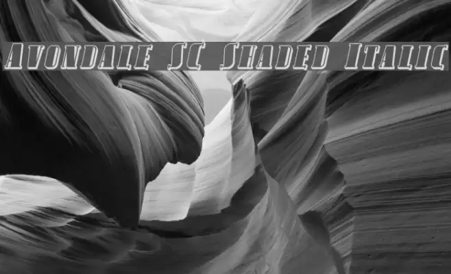 Avondale SC Shaded Italic フォント examples