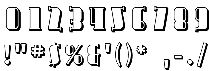 Avondale SC Shaded Font OTHER CHARS