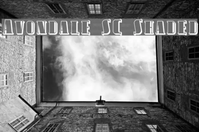 Avondale SC Shaded Schriftart examples