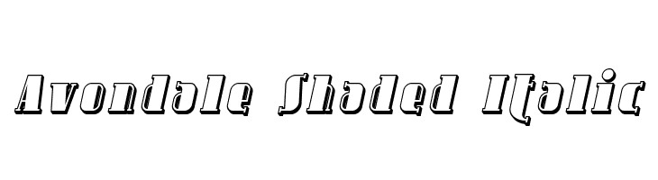 Avondale Shaded Italic फ़ॉन्ट