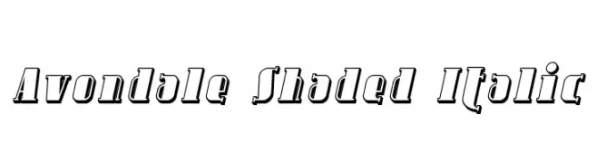Avondale Shaded Italic  नि: शुल्क फ़ॉन्ट्स डाउनलोड