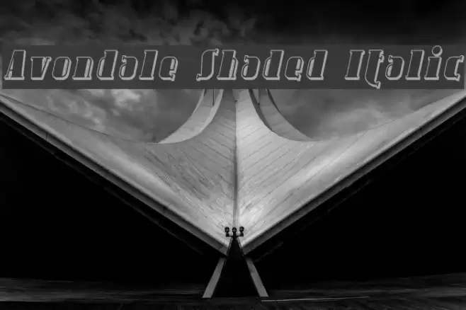 Avondale Shaded Italic Font examples