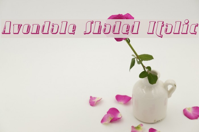 Avondale Shaded Italic फ़ॉन्ट examples