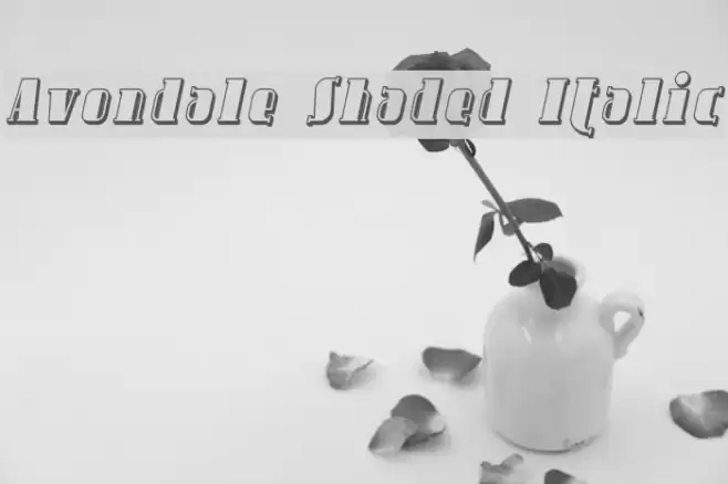 Avondale Shaded Italic Font examples