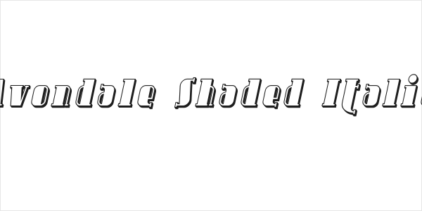 Avondale Shaded Italic Logo